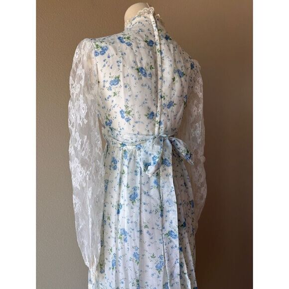 Vintage 70s Gunne Sax inspired floral prairie maxi dress - Picture 6 of 8